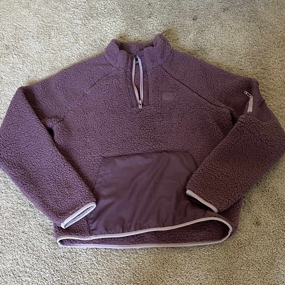 Purple Under Armour Fleece Pullover Womens Small